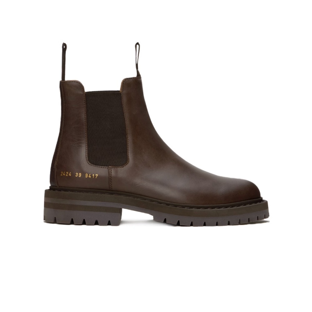 BRAND NEW Common Projects Woman Brown Chelsea Boots
